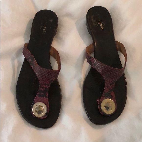 Kate Spade flip flips sz 8 - Picture 3 of 3